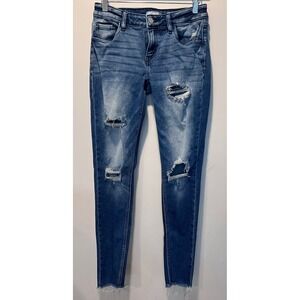 Kancan Signature Low Rise Skinny Ripped Distressed Jeans Women's Size‎ 26